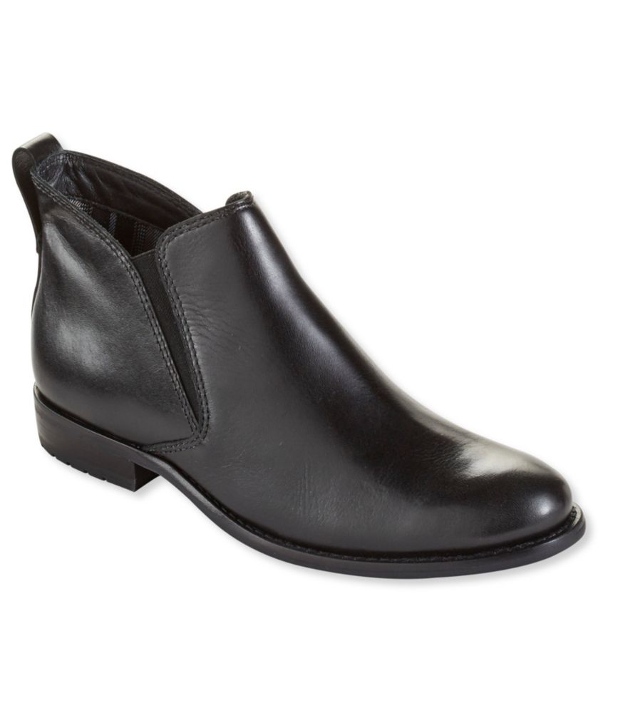 black slip on boots womens
