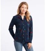 Splitneck Flannel Shirt, Print