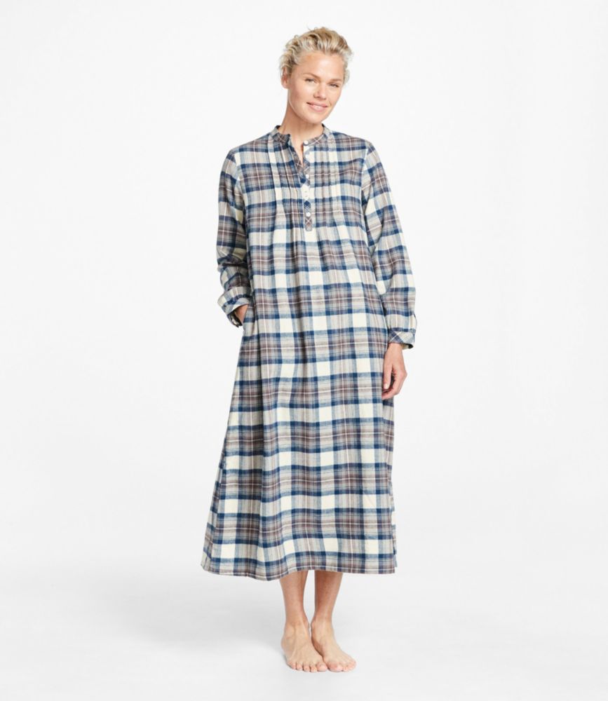 Long flannel nightgowns plus size sale