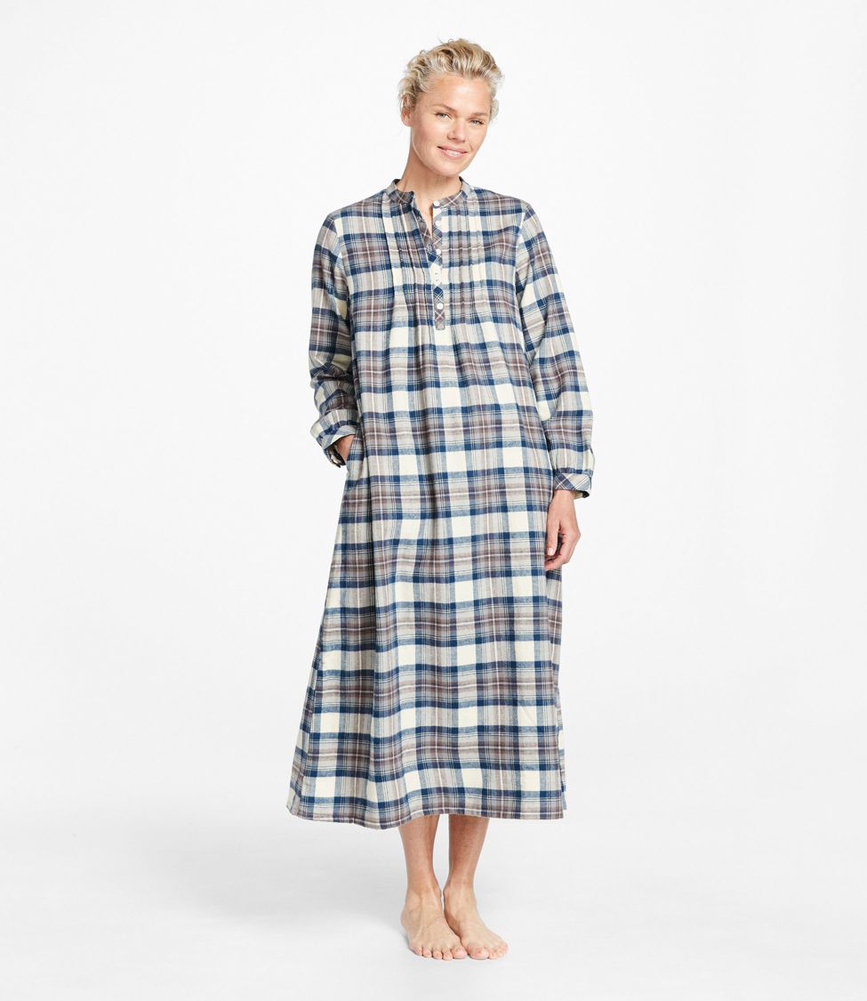 Flannel Nightgown w/ Long Sleeves