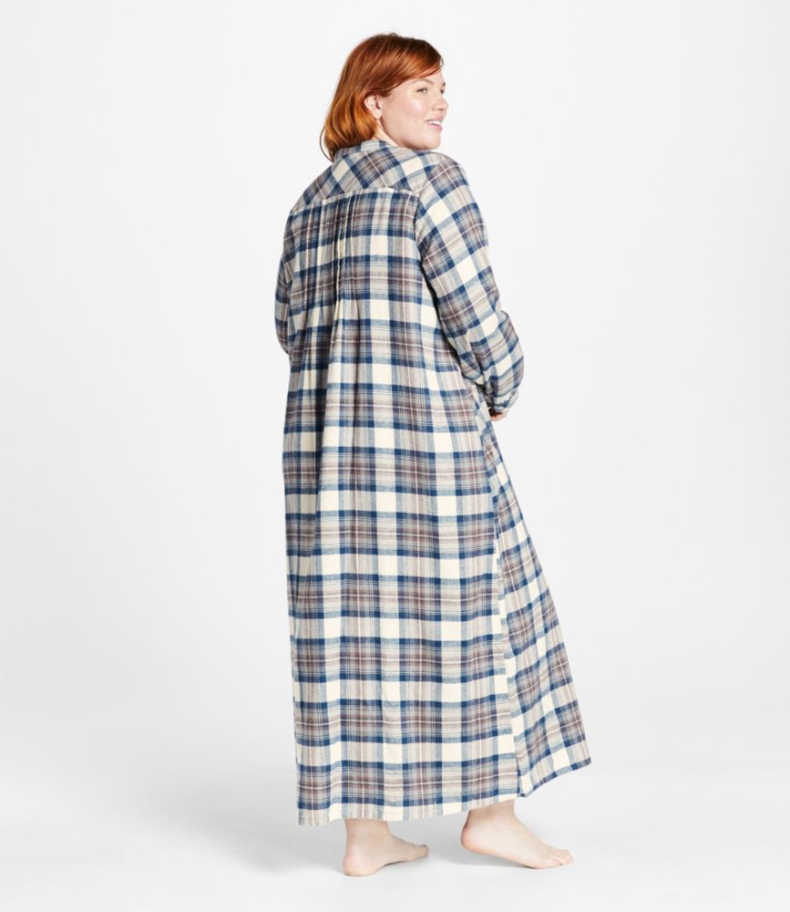 Women's Scotch Plaid Flannel Nightgown, Bean of Freeport Natural, small image number 3