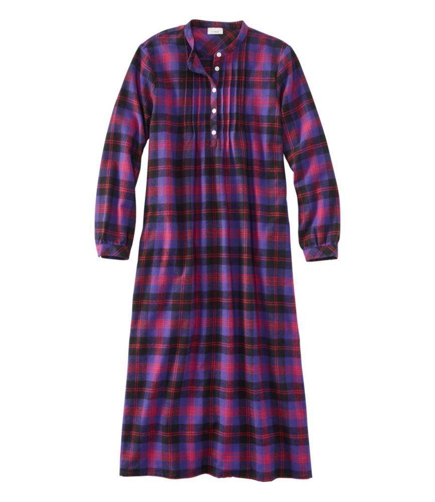 Women's Scotch Plaid Flannel Nightgown, Angus, small image number 1