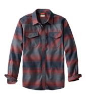 Men's L.L.Bean Performance Flannel Shirt, Stripe | Casual Button-Down ...