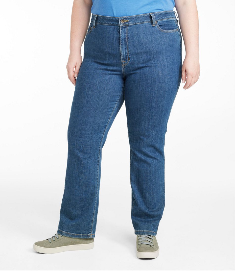 Women's True Shape Jeans, High-Rise Straight-Leg | Jeans at L.L.Bean