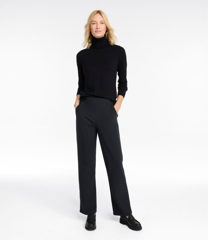 Women's Perfect Fit Pants, Fleece-Backed Straight-Leg