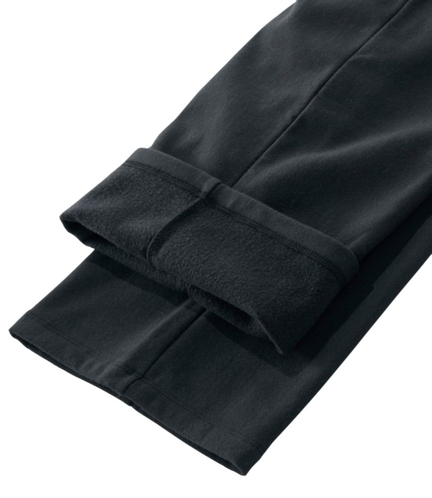 Women's Perfect Fit Pants, Fleece-Backed Straight-Leg, Black, small image number 5