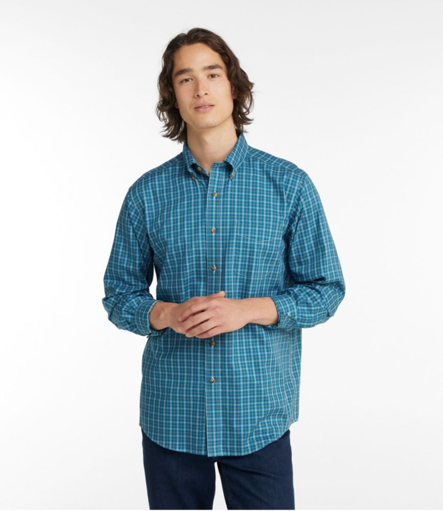 Men's Wrinkle-Free Twill Sport Shirt, Traditional Fit Plaid, , small image number 2