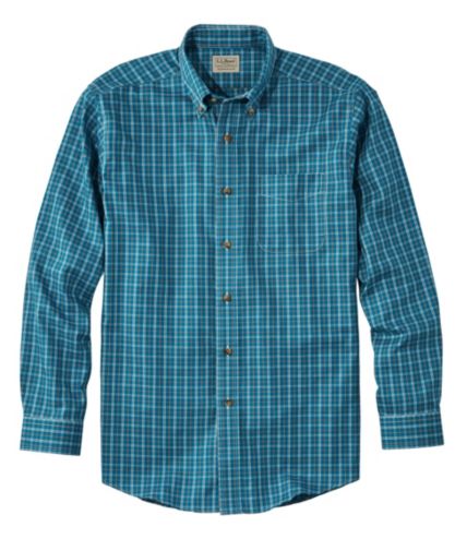 Men's Wrinkle-Free Twill Sport Shirt, Traditional Fit Plaid | Shirts at ...