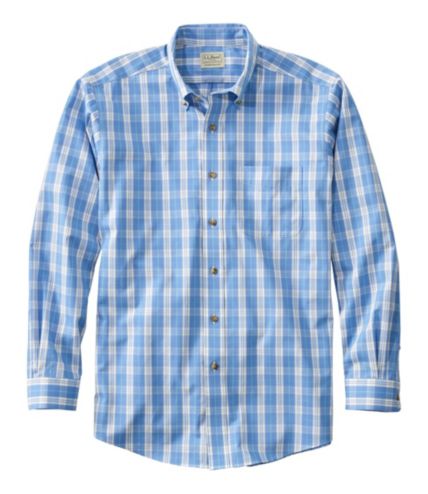 Men's Wrinkle-Free Twill Sport Shirt, Traditional Fit Plaid