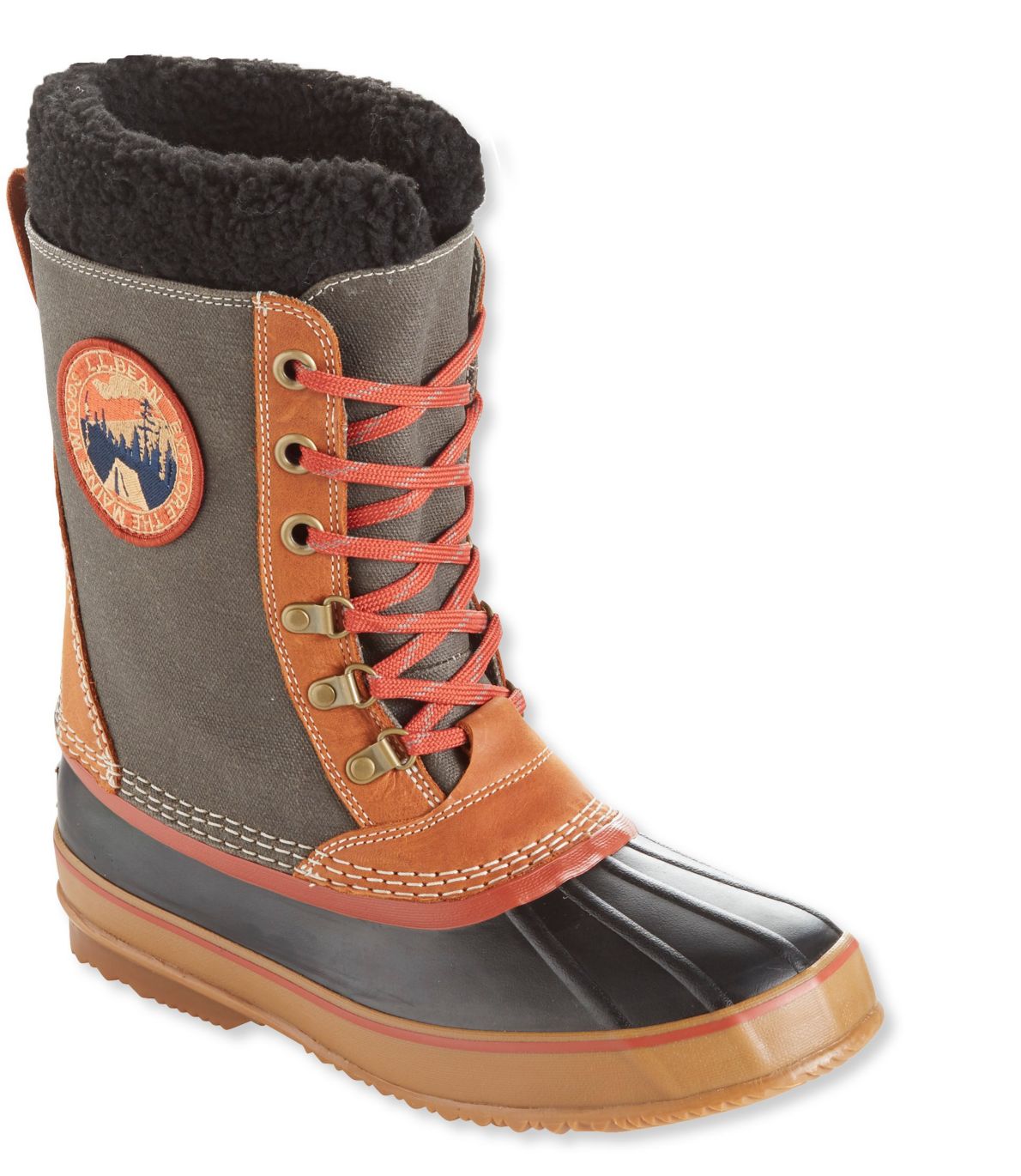 Men's L.L.Bean Snow Boots with Patch, Canvas LaceUp at L.L. Bean