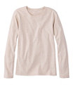 Women's L.L.Bean Tee, Long-Sleeve Crewneck, Cream Heather, small image number 0