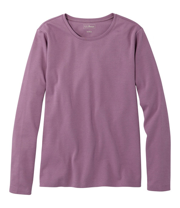 Women's L.L.Bean Tee, Long-Sleeve Crewneck, Mauve, large image number 0