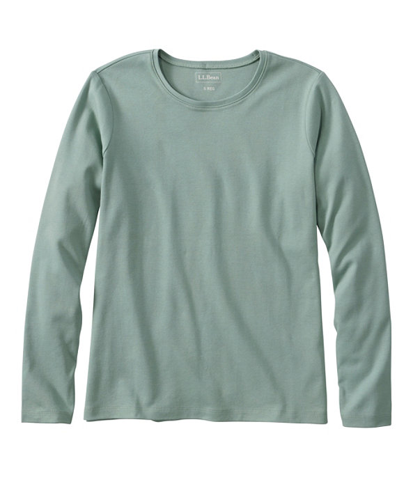 Women's L.L.Bean Tee, Long-Sleeve Crewneck, Faded Sage, large image number 0