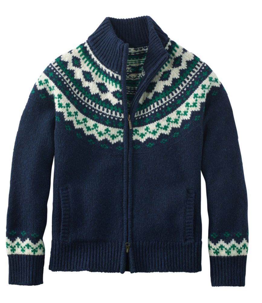 fair isle cardigan sweater mens