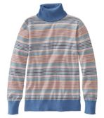 Women's Cotton/Cashmere Sweater, Turtleneck Stripe