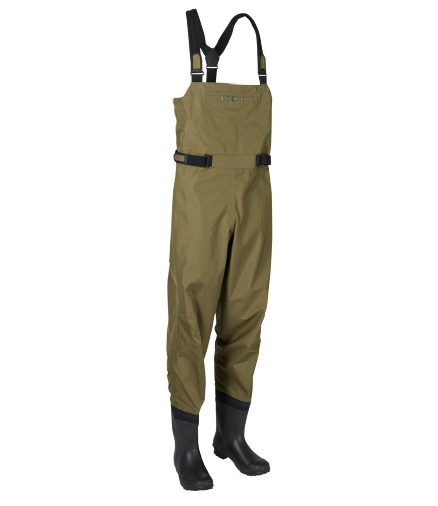 Men's Angler Super Seam TEK Boot-Foot Waders, Kelp Green, small image number 1