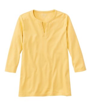 Women's L.L.Bean Tee, Three-Quarter-Sleeve Splitneck Tunic