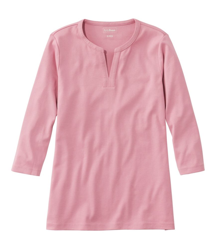 Women's L.L.Bean Tee, Three-Quarter-Sleeve Splitneck Tunic