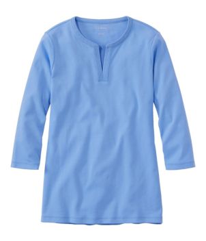 Women's L.L.Bean Tee, Three-Quarter-Sleeve Splitneck Tunic