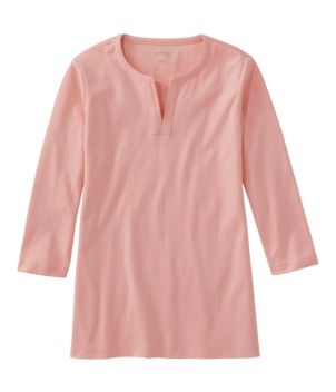 Women's L.L.Bean Tee, Three-Quarter-Sleeve Splitneck Tunic