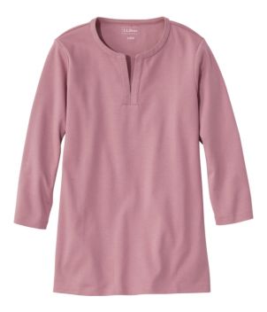 Women's L.L.Bean Tee, Three-Quarter-Sleeve Splitneck Tunic