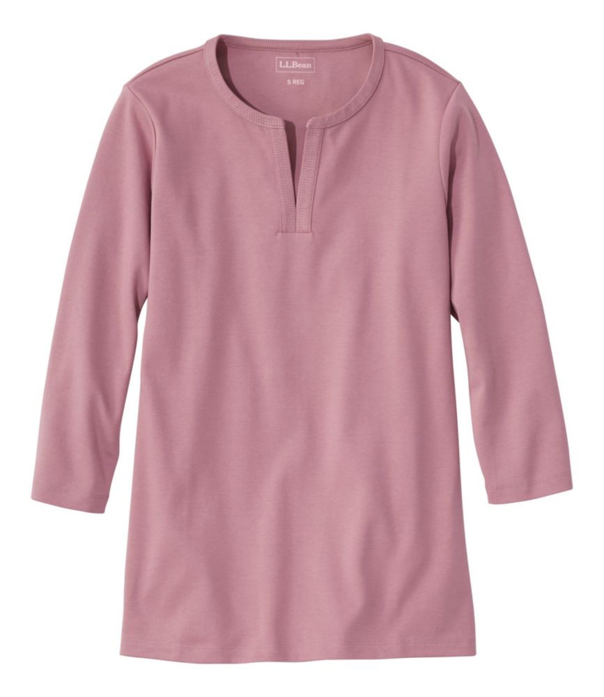 Women's L.L.Bean Tee, Three-Quarter-Sleeve Splitneck Tunic