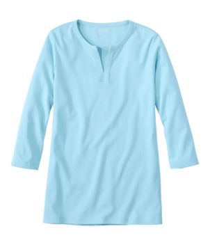 Women's L.L.Bean Tee, Three-Quarter-Sleeve Splitneck Tunic