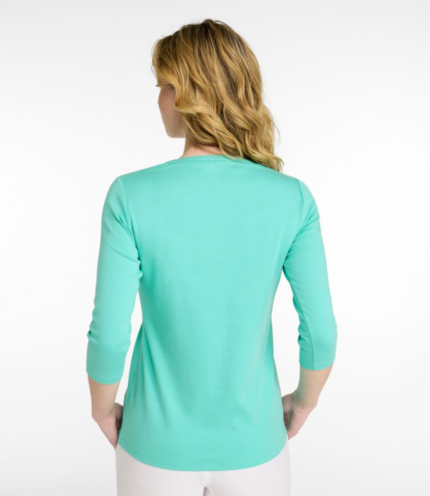 Women's L.L.Bean Tee, Three-Quarter-Sleeve Splitneck Tunic