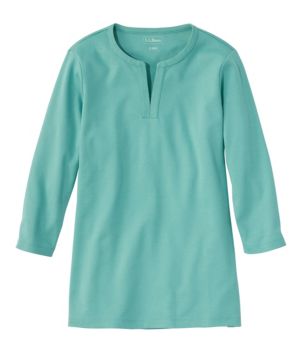 Women's L.L.Bean Tee, Three-Quarter-Sleeve Splitneck Tunic