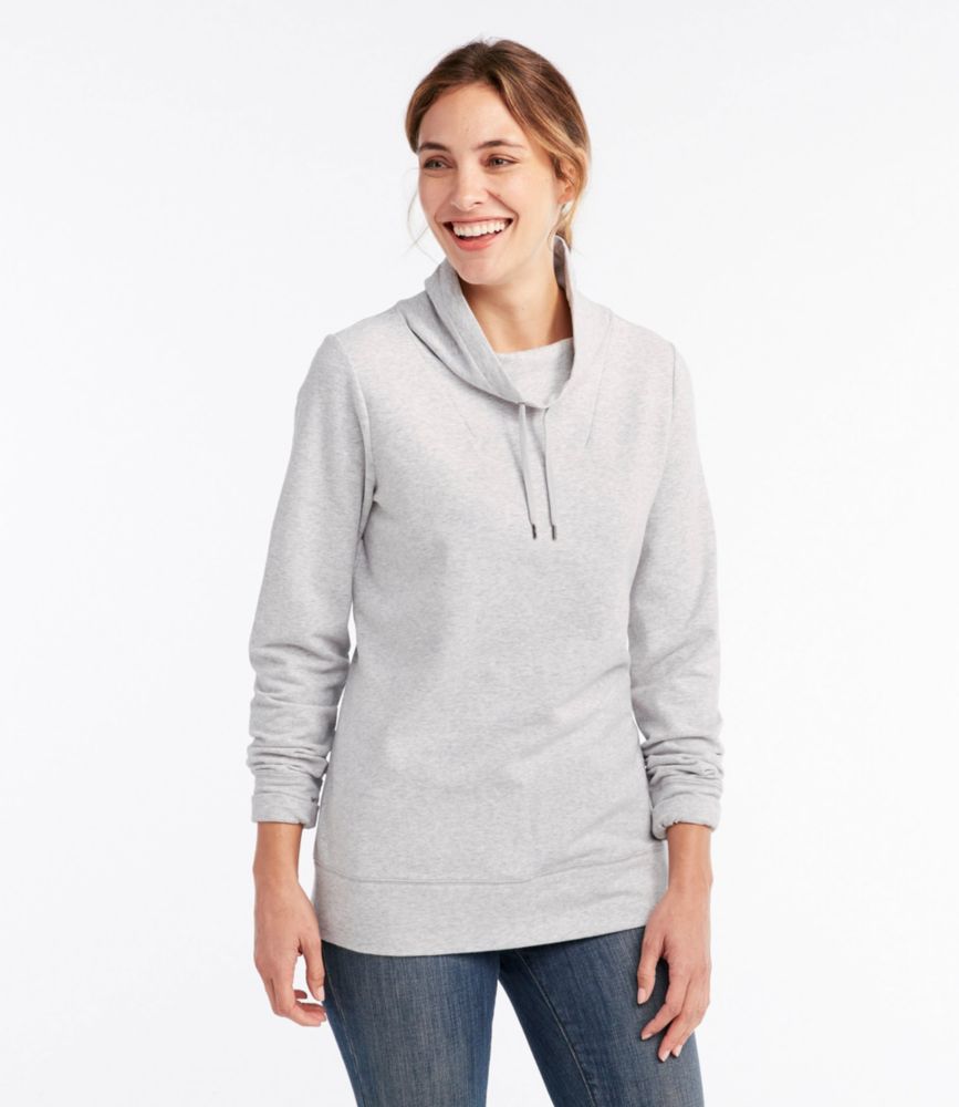 gray funnel neck sweatshirt