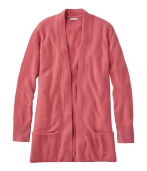 Women's Classic Cashmere Open Cardigan with Pocket