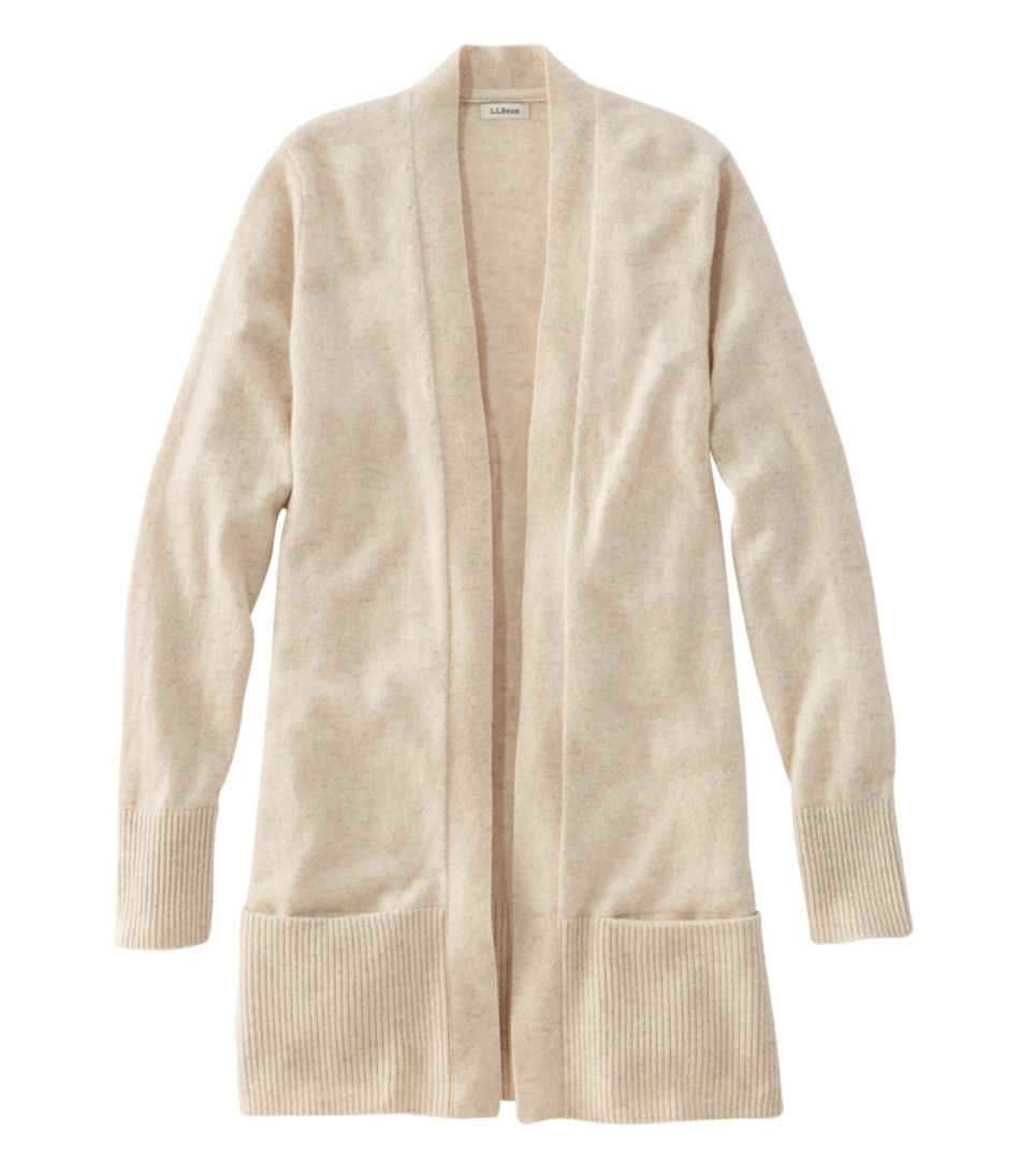 Women's Classic Cashmere Open Cardigan with Pocket