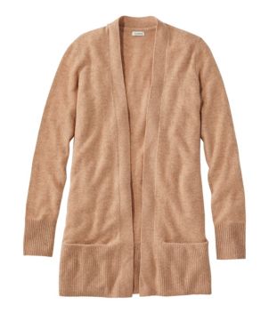 Women's Classic Cashmere Open Cardigan with Pocket