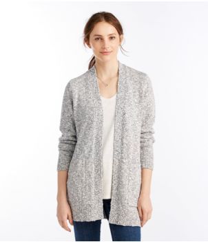 Women's Cotton Ragg Sweater, Open Cardigan