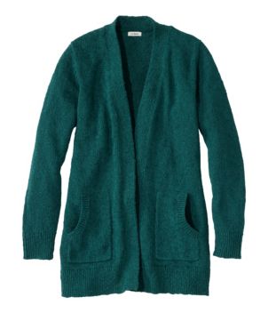 Women's Cotton Ragg Sweater, Open Cardigan