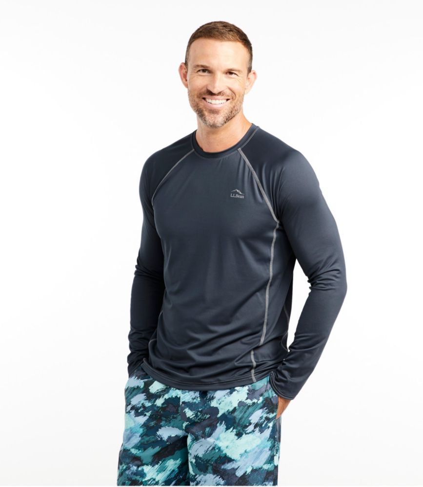 Men's Swift River Cooling Rash Guard, Iron Blue, small image number 2