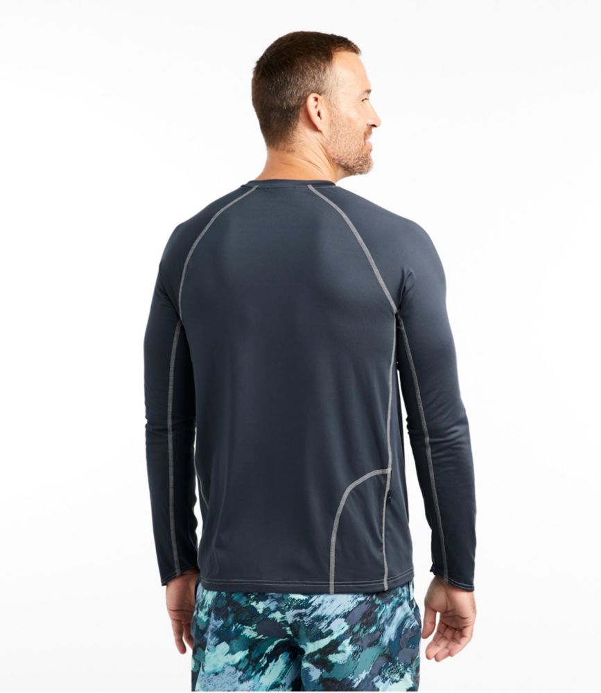 Men's Swift River Cooling Rash Guard, Blue-Green, small image number 3