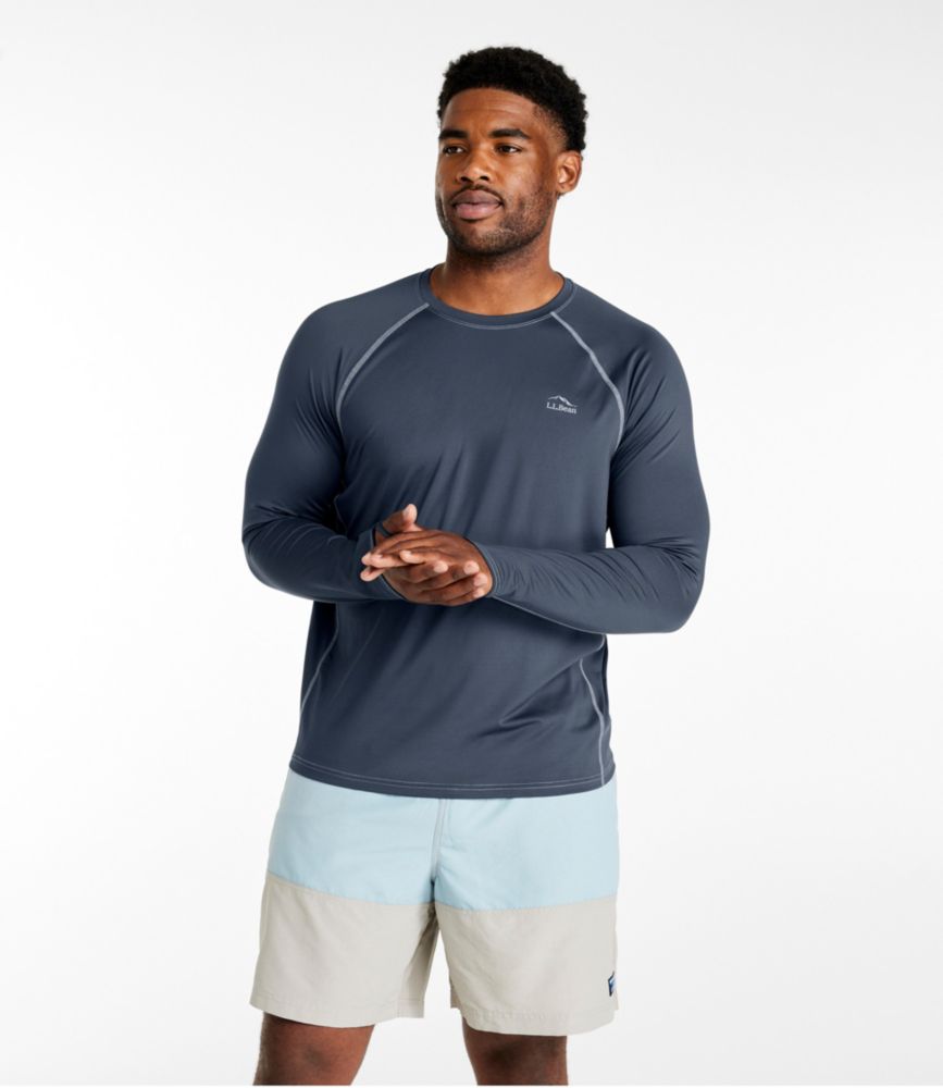 Men's Swift River Cooling Rash Guard, Iron Blue, small image number 4