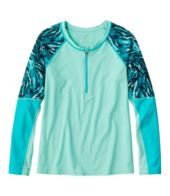 Women's ReNew Swimwear, Long-Sleeve Rash Guard Colorblock at L.L. Bean