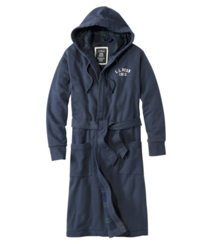 Men's Rugby Robe, Flannel-Lined, Hooded | Robes at L.L.Bean