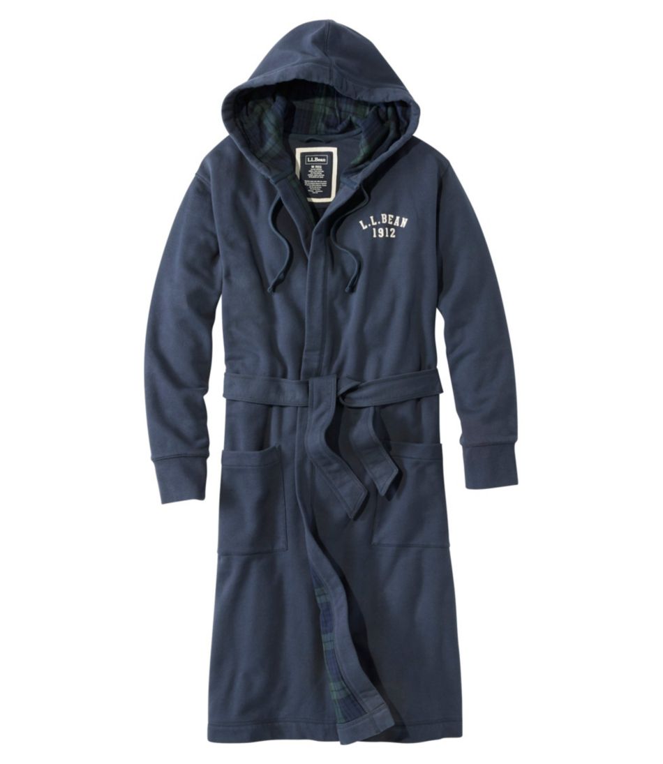 Men's Rugby Robe, Flannel-Lined, Hooded | Robes at L.L.Bean
