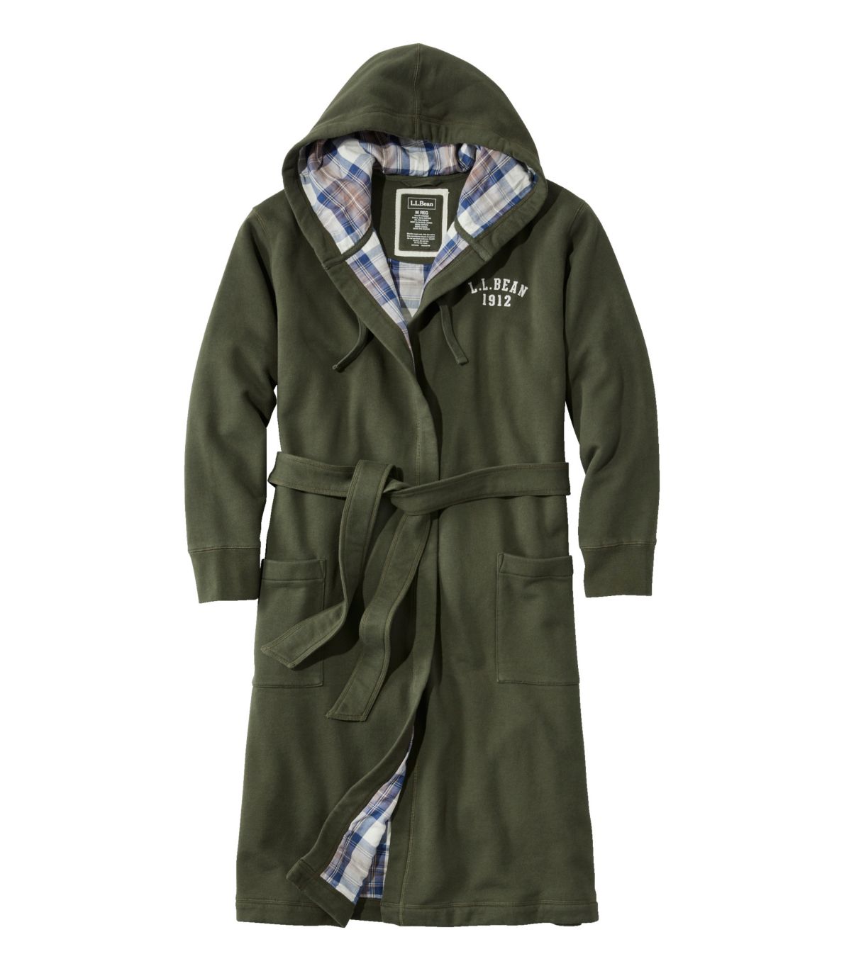 Men's Rugby Robe, Flannel-Lined, Hooded