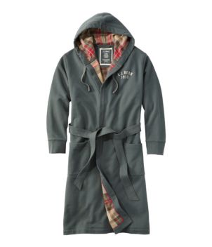 Men's Rugby Robe, Flannel-Lined, Hooded