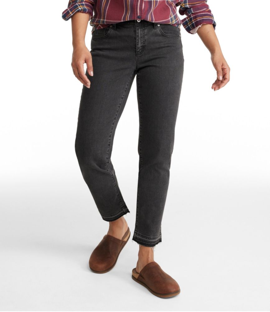 Women's Signature Organic Denim Boyfriend Jeans, Low-Rise Straight-Leg