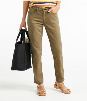 Women's Signature Organic Denim Boyfriend Jeans, Low-Rise Straight-Leg