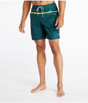 Men's Vacationland Stretch Swim Trunks, 8", Print