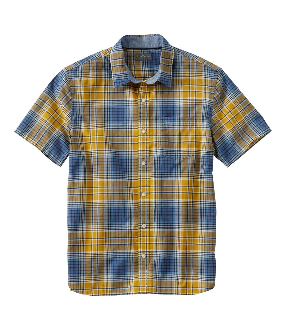 Mens madras shirts deals short sleeve