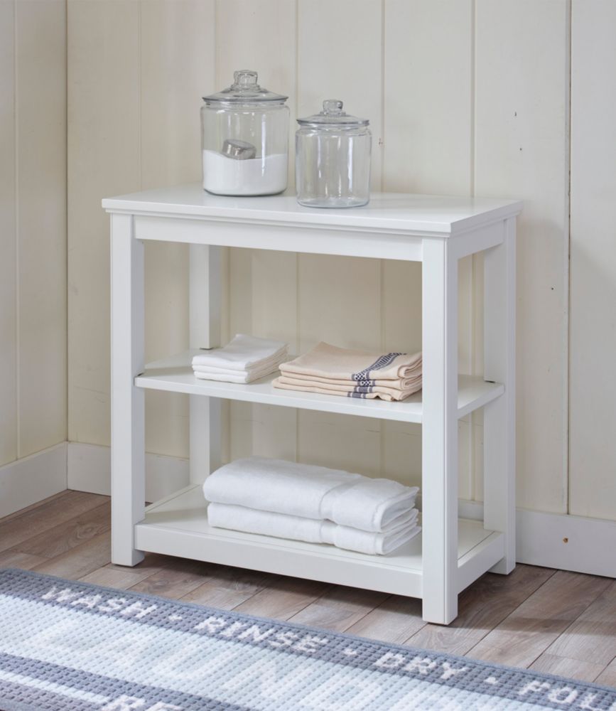 Painted Farmhouse Two-Shelf Console, Paperwhite, small image number 2