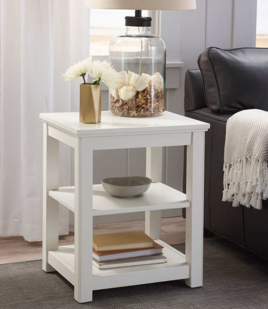 Painted Farmhouse Two Shelf End Table