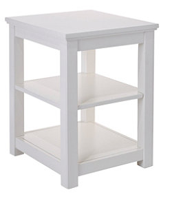 Painted Farmhouse Two Shelf End Table